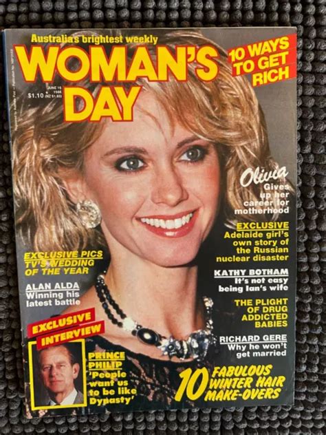 Olivia Newton John Vtg Womans Day Magazine June 1986 Like New Eur 45