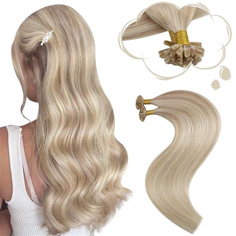 Amazon Moresoo U Tip Hair Extensions Human Hair Ash Blonde