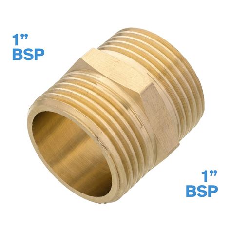 1 Bsp Male To 1 Bsp Male Brass Pipe Fitting 35mm Coupler Hex Threaded Tube Connector Adaptor