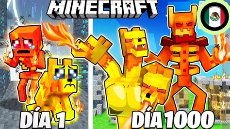 SOBREVIVÍ 1000 DÍAS como CRIATURAS DE FUEGO en MINECRAFT HARDCORE