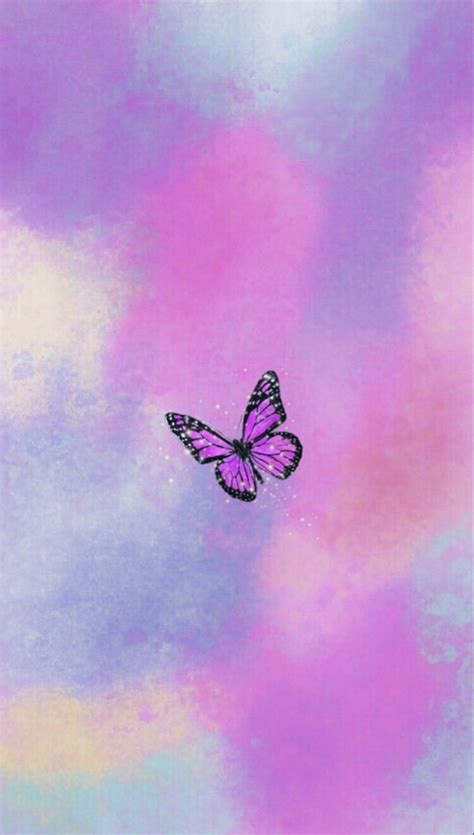 Fondo De Pantalla Bonito Rosa Con Mariposa Rosa En Fondos