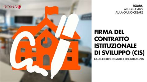 Firma Del Contratto Istituzionale Di Sviluppo Cis Youtube