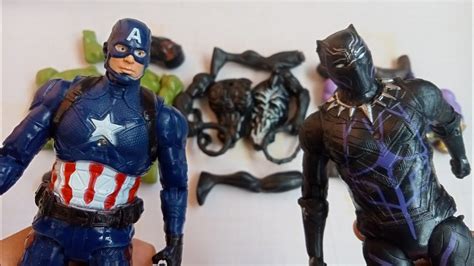 Merakit Mainan Captain Amerika Toys Vs Merakit Mainan Black Panther