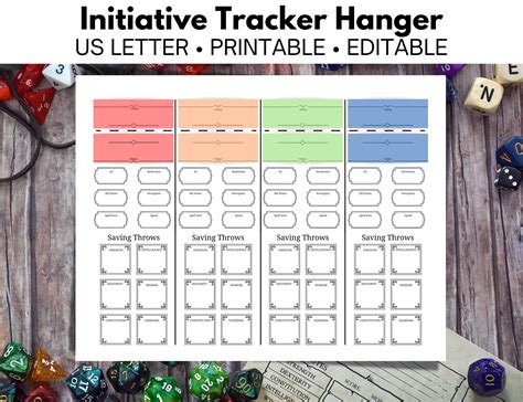 Initiative Tracker E Printable