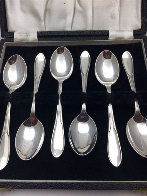 On Sale Silver Plated Tea Spoons Epns Circa 1930 Etsy