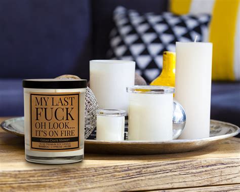 My Last Fuck Candle Funny Candles No Fucks Given Gifts For Etsy