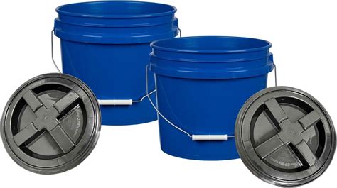 Amazon House Naturals 3 5 Gal Blue Plastic Buckets Food Grade BPA