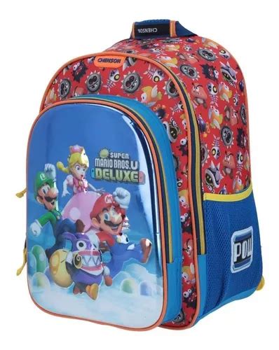 Mochila Chenson Original Backpack Escolar Grande Super Mario Bros