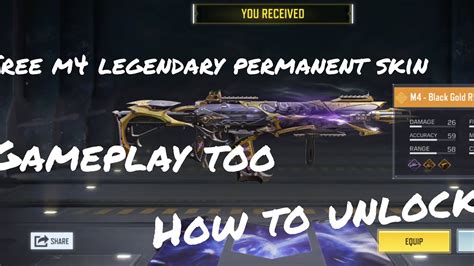 New M Legendary Skin M Black Gold Royal How To Unlock It Permanent