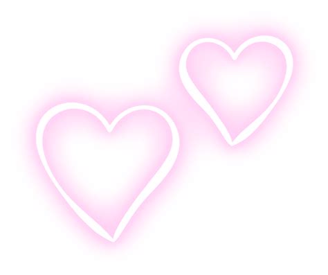 Two Hearts Pink Neon Tumblr Editpng Pngedit Pngedits Pink Neon Heart Png