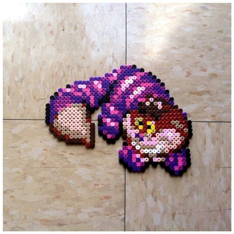 Cheshire Cat In 2024 Perler Bead Disney Diy Perler Bead Crafts Bead Art