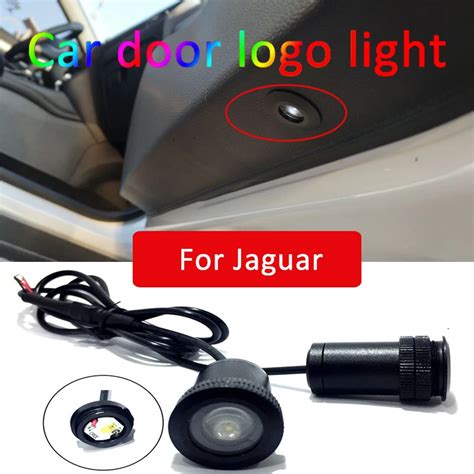 2pcs Led car door light For Jaguar xf f pace xe xj f pace x type emblem ...