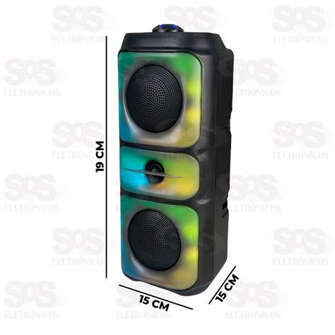 Caixa De Som W Bluetooth Tws Fm Luzes Rgb Altomex Al