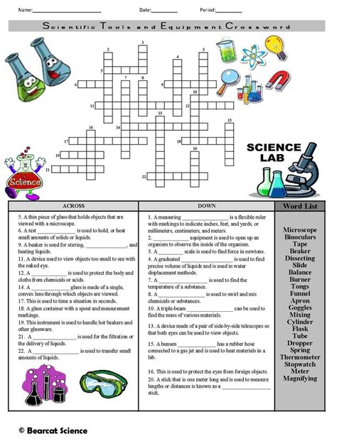 Lab Equipment Diagram Crossword Answer Key Diagramwirings