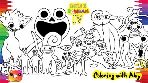 Garten Of Banban 4 Coloring Pages How To Color All New Monsters And Bosses Elektronomia