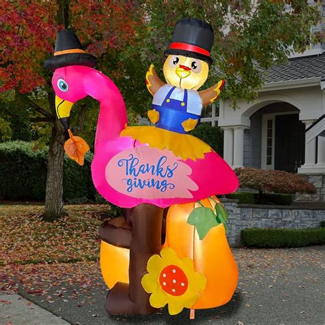Thanksgiving Inflatable Flamingo 5 Feet Tall Etsy