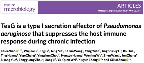 我校周西坤、张修月两团队合作在nature Microbiology发表article论文——揭示铜绿假单胞杆菌导致慢性肺脏感染新机制 四川