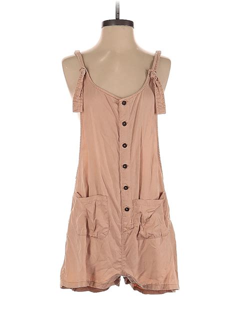 BDG 100 Lyocell Tan Romper Size S 56 Off ThredUp