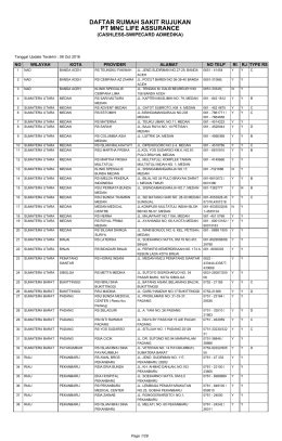 Daftar Rumah Sakit Rujukan Pt Mnc Life Assurance