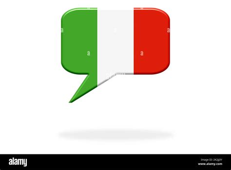 Speech Bubble Italy Learn To Speak Italian Language Stock Photo Alamy