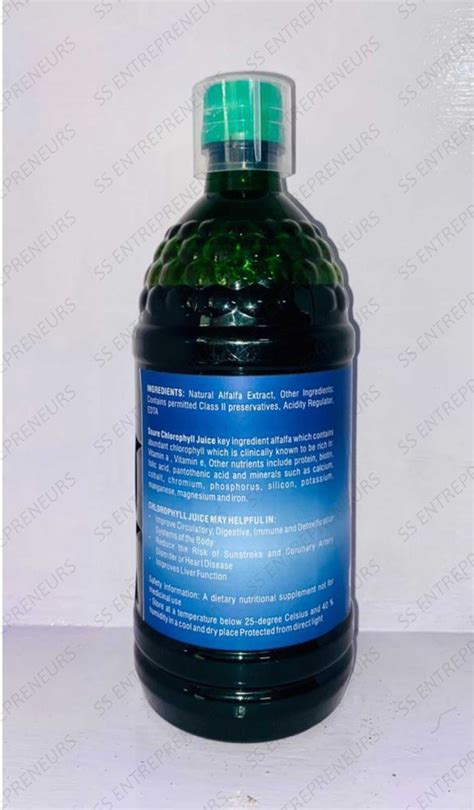 Ssure Chlorophyll Juice Packaging Type Bottle Packaging Size 1000