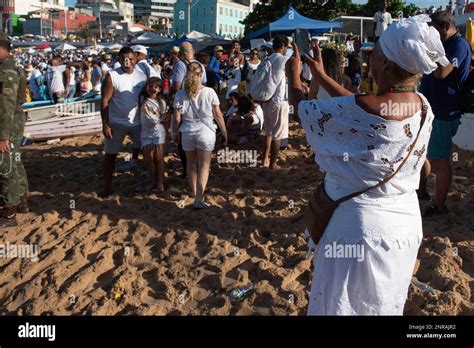 Ba Salvador Feast Of Iemanj Faithful During The