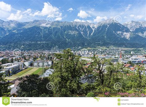 General View Of Innsbruck In Western Austria Stock Image Image Of