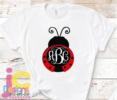 Ladybug Svg Layered Lady Bug Cut Files For Cricut Ladybug Monogram