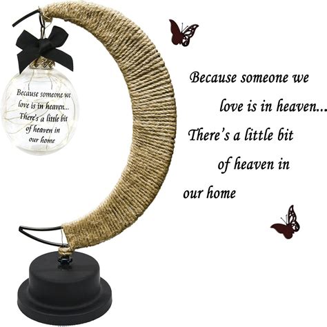 Qifwl Loving Tribute Moon Shaped Memorial Lamp Heartfelt Bereavement