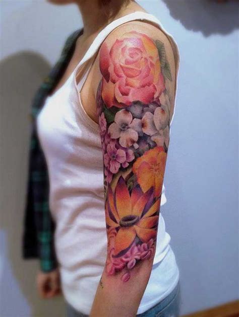 30 Fabulous Floral Sleeve Tattoos For Women TattooBlend