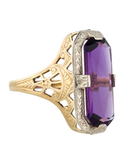 14K Vintage Amethyst Ring - Rings - FJR28786 | The RealReal