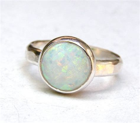 White Opal Ring Silver Sterling Ring With White Opal Stone - Etsy ...