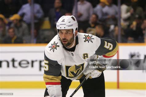 Vegas Golden Knights Defenseman Deryk Engelland Is Shown During The