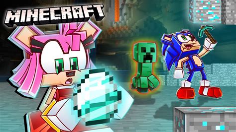 💎 Diamond Hunters Sonic And Amy Play Minecraft Live Episode 3