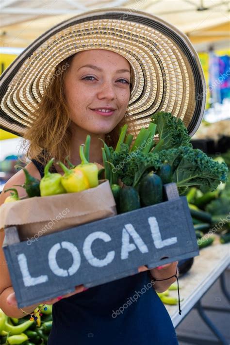 Woman At Farmers Market Stock Photo By ©urbanlight 113898544