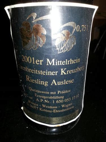 Wagner Ehrenbreitsteiner Kreuzberg Riesling Auslese Vivino US