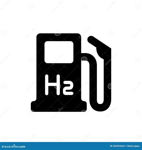 H2 Hydrogen Fuel Station Vector Icon Illustration Stock Vector Illustration Of Business