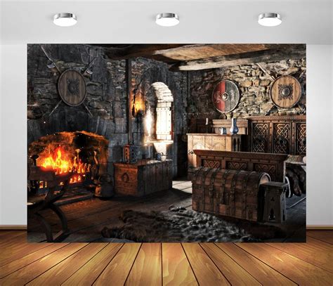 Beleco 7x5ft Fabric Old Medieval House Backdrop For