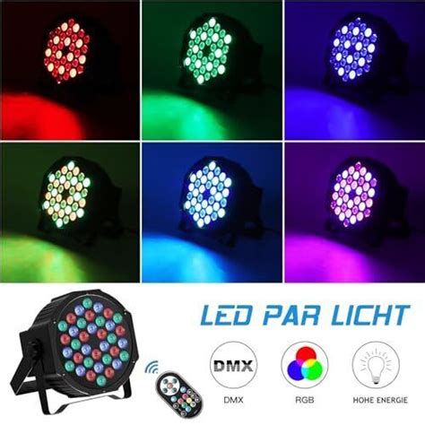 Par Led Projecteur Lumi Re Disco Rgb Dmx Avec T L Commande Auto