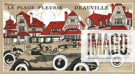 PUB TOURISME Annees 30 La Plage Fleurie Deauville Brochure Publicitaire