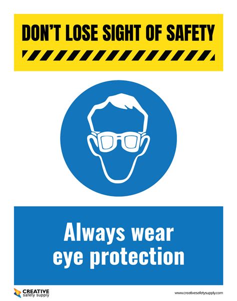 Dont Lose Sight Of Safety Always Wear Eye Protection Poster