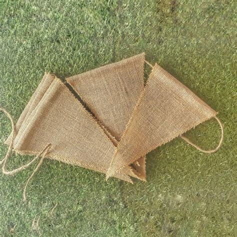 Burlap Banner Triangle Triangle Pennant Flag Bunting Sign Wedding