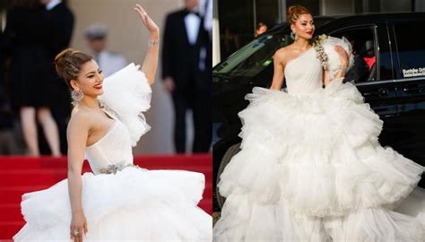 Cannes 2022 Urvashi Rautela Looks Sensational In Tony Wards Ruffled