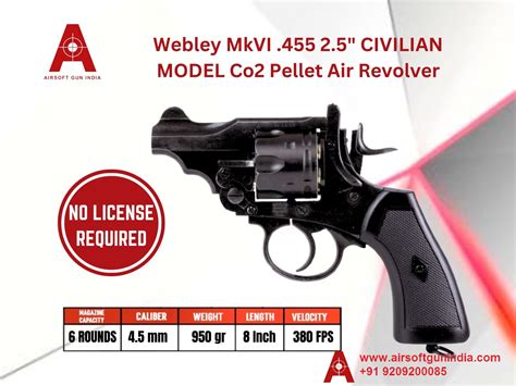 Authentic Webley Mkvi Co Pellet Revolver Now Available In India