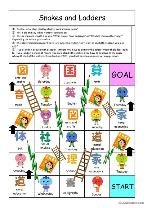 Snakes And Ladders Board Game English ESL Worksheets Pdf Doc