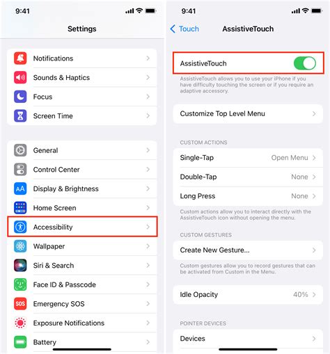 Cómo habilitar Assistive Touch en iPhone