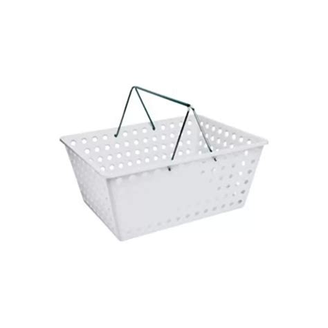 Cesta Organizadora Coza Empilhável 38x29x16cm Alça Branco