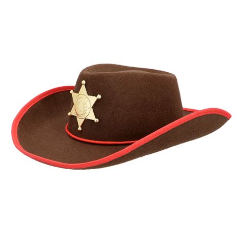 Chapeau De Sheriff Marron Taille Enfant