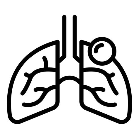 Human Lungs Icon Outline Style 15900069 Vector Art At Vecteezy