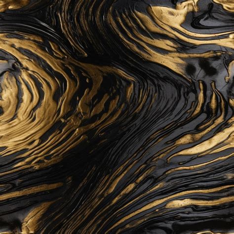 Un Fondo Negro Y Dorado Con Remolinos Dorados Foto Premium